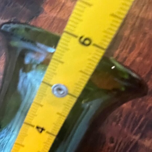 Vintage 70’s Olive Green Pedestal Vase - Picture 4 of 8